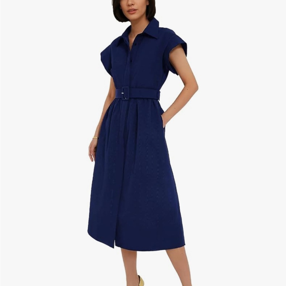 Navy Belted Dress (Tuckernuck inspired)
